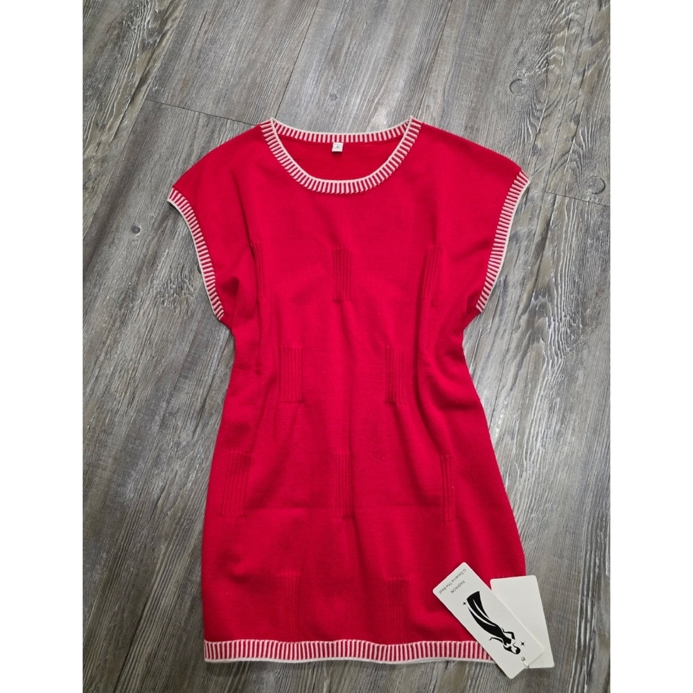 Red Casual knit Blouse